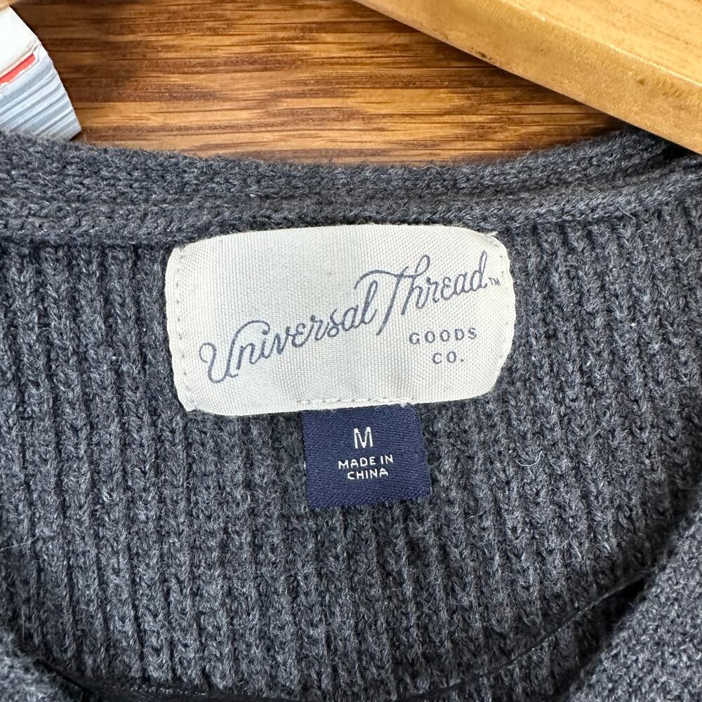 Universal Thread Gray Sweater Knit Button Front S… - image 3